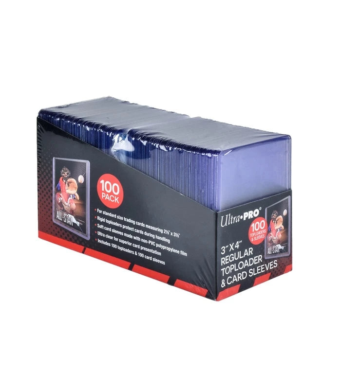 Toploader Regular Ultra Pro 3"x4" + Fundas (100 unidades)